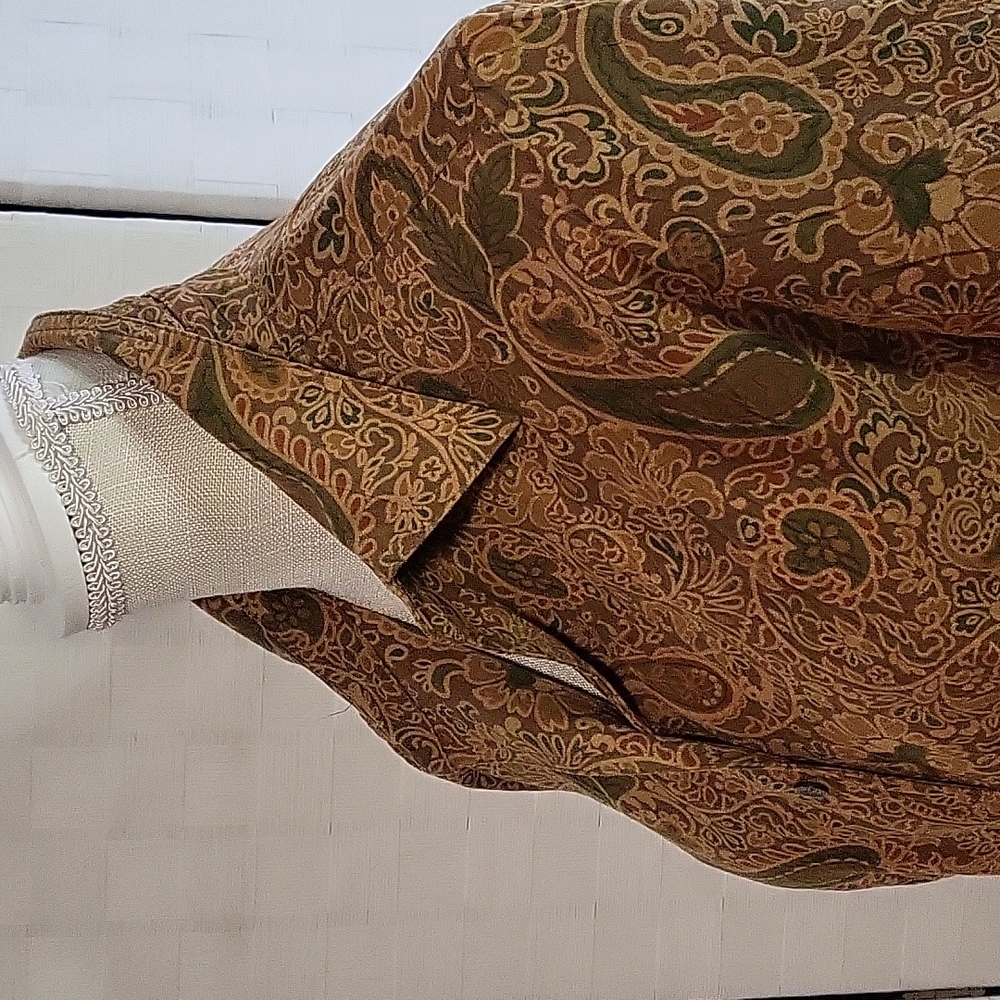 Coldwater Creek Size S- Women's Paisley Fitted Long sleeve Button Down Shirt - Picture 4 of 5